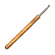 Крючок, вязальный с ручкой из оливкового дерева, №3.25, 15 см