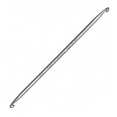 Крючок вязальный из алюминия для кругового тунисского вязания №4, 15 см