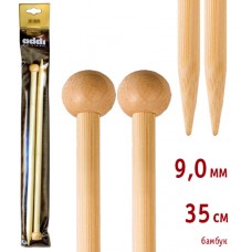 Спицы прямые, бамбук, N9, 35 см