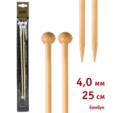 Спицы прямые, бамбук, N4, 25 см