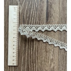 Мерсеризованное хлопковое кружево, 18 мм, цвет льняной 3 метра