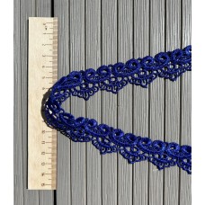 Гипюр, 25 мм, синий