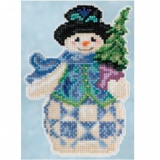 Набор для вышивания Снеговик Jim Shore 9 х 12,7 см MILL HILL JS205101 9 х 12,7 см MILL HILL JS205101